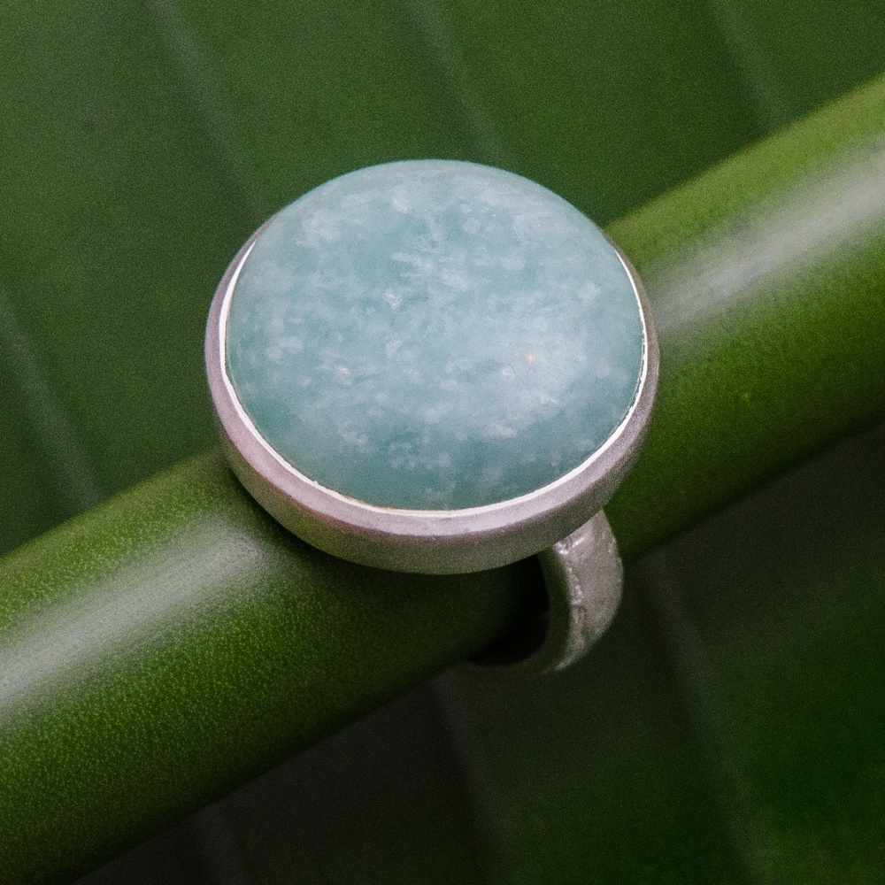 Amazonite gemstone statement ring - Picture 2 of 5